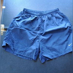 Nike Medium Blue Running Shorts with Pockets